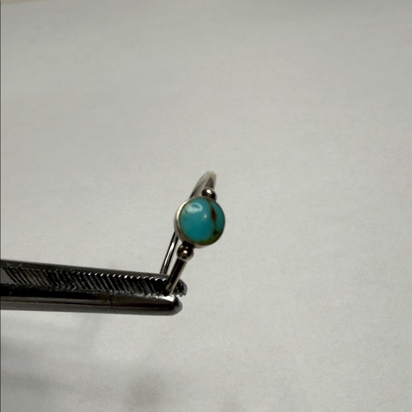 RALPH LAUREN 925 SILVER EARRINGS WITH RL BEADS/TURQUOISE STONE + PINKY RING 925 - Picture 3 of 10